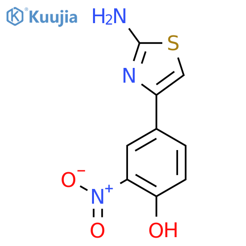 4-(2-amino-1,3-thiazol-4-yl)-2-nitrophenol structure