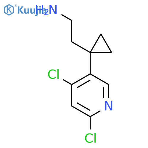 2-1-(4,6-dichloropyridin-3-yl)cyclopropylethan-1-amine structure