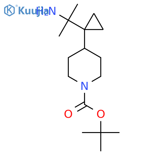 tert-butyl 4-1-(2-aminopropan-2-yl)cyclopropylpiperidine-1-carboxylate structure