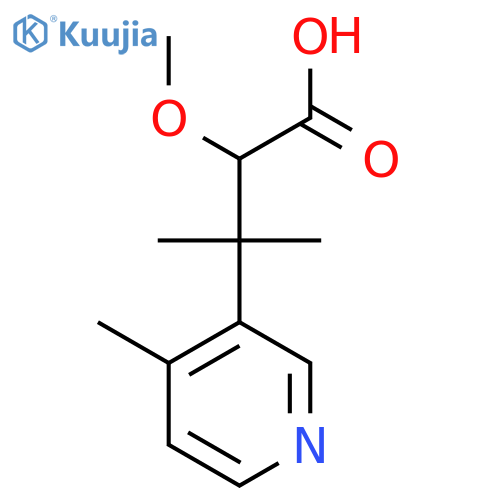 2-methoxy-3-methyl-3-(4-methylpyridin-3-yl)butanoic acid structure