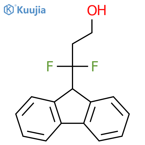 3-(9H-fluoren-9-yl)-3,3-difluoropropan-1-ol structure