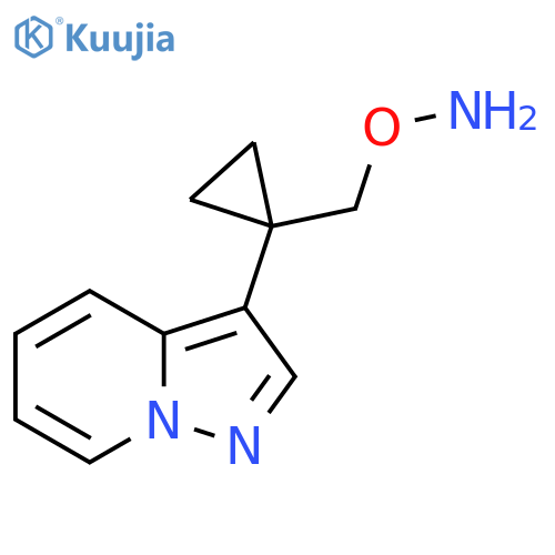 O-(1-{pyrazolo1,5-apyridin-3-yl}cyclopropyl)methylhydroxylamine structure