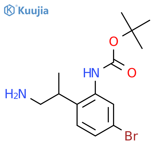 tert-butyl N-2-(1-aminopropan-2-yl)-5-bromophenylcarbamate structure
