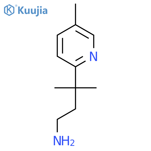 3-methyl-3-(5-methylpyridin-2-yl)butan-1-amine structure