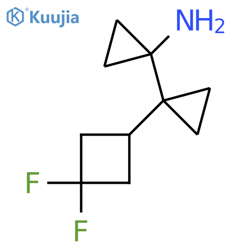 1-1-(3,3-difluorocyclobutyl)cyclopropylcyclopropan-1-amine structure