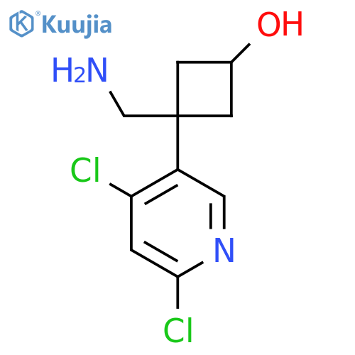 3-(aminomethyl)-3-(4,6-dichloropyridin-3-yl)cyclobutan-1-ol structure