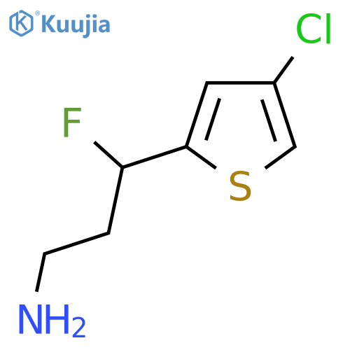 3-(4-chlorothiophen-2-yl)-3-fluoropropan-1-amine structure