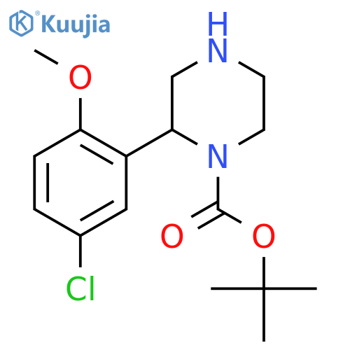tert-butyl 2-(5-chloro-2-methoxyphenyl)piperazine-1-carboxylate structure