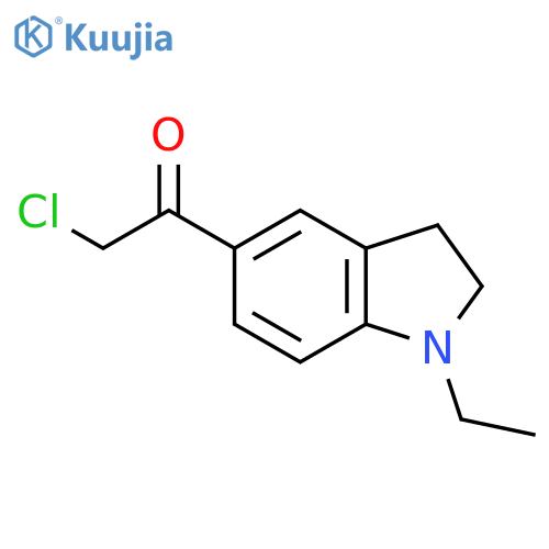 2-chloro-1-(1-ethyl-2,3-dihydro-1H-indol-5-yl)ethan-1-one structure
