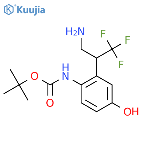 tert-butyl N-2-(3-amino-1,1,1-trifluoropropan-2-yl)-4-hydroxyphenylcarbamate structure