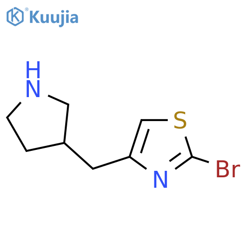 2-bromo-4-(pyrrolidin-3-yl)methyl-1,3-thiazole structure