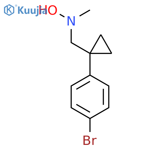 N-{1-(4-bromophenyl)cyclopropylmethyl}-N-methylhydroxylamine structure