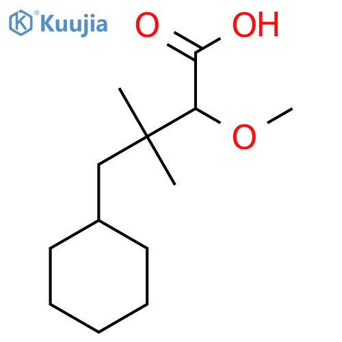 4-cyclohexyl-2-methoxy-3,3-dimethylbutanoic acid structure