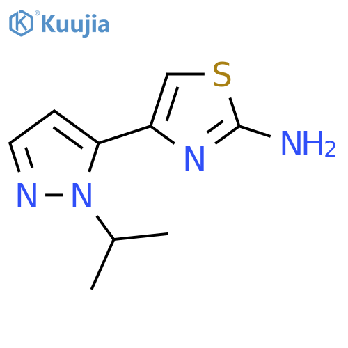 4-1-(propan-2-yl)-1H-pyrazol-5-yl-1,3-thiazol-2-amine structure