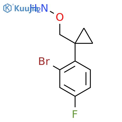 O-{1-(2-bromo-4-fluorophenyl)cyclopropylmethyl}hydroxylamine structure
