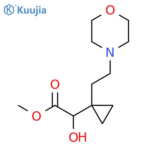 methyl 2-hydroxy-2-{1-2-(morpholin-4-yl)ethylcyclopropyl}acetate structure