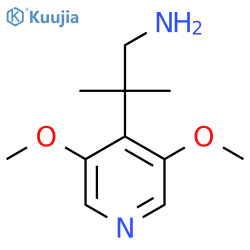 2-(3,5-Dimethoxypyridin-4-yl)-2-methylpropan-1-amine structure