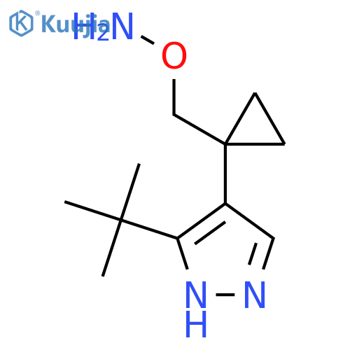 O-{1-(3-tert-butyl-1H-pyrazol-4-yl)cyclopropylmethyl}hydroxylamine structure