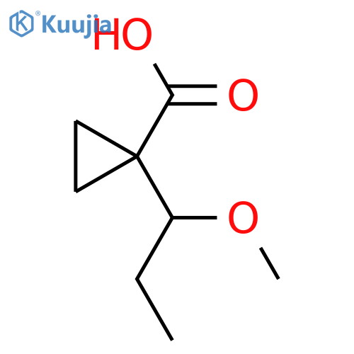 1-(1-methoxypropyl)cyclopropane-1-carboxylic acid structure