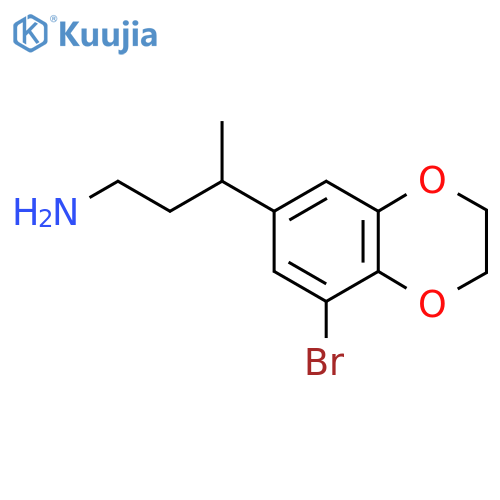 3-(8-bromo-2,3-dihydro-1,4-benzodioxin-6-yl)butan-1-amine structure