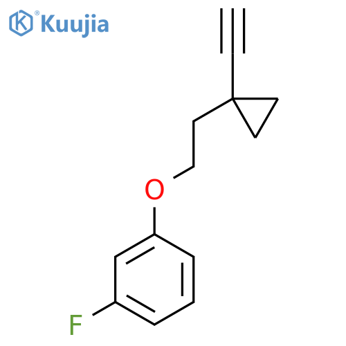 1-2-(1-ethynylcyclopropyl)ethoxy-3-fluorobenzene structure
