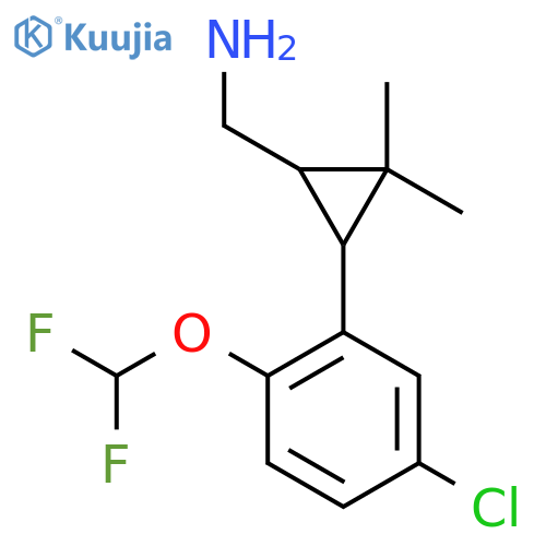 {3-5-chloro-2-(difluoromethoxy)phenyl-2,2-dimethylcyclopropyl}methanamine structure