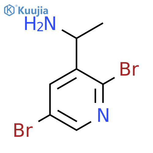 1-(2,5-dibromopyridin-3-yl)ethan-1-amine structure