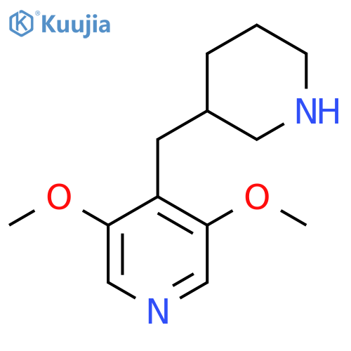 3,5-dimethoxy-4-(piperidin-3-yl)methylpyridine structure