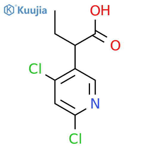 2-(4,6-dichloropyridin-3-yl)butanoic acid structure