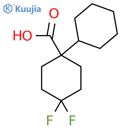 1-cyclohexyl-4,4-difluorocyclohexane-1-carboxylic acid structure