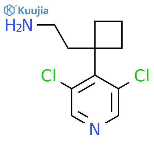 2-1-(3,5-dichloropyridin-4-yl)cyclobutylethan-1-amine structure