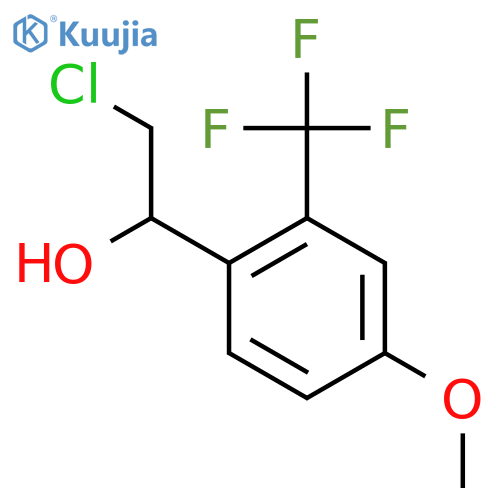 2-chloro-1-4-methoxy-2-(trifluoromethyl)phenylethan-1-ol structure