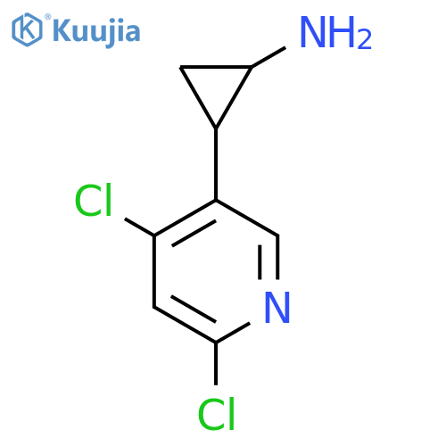 2-(4,6-dichloropyridin-3-yl)cyclopropan-1-amine structure