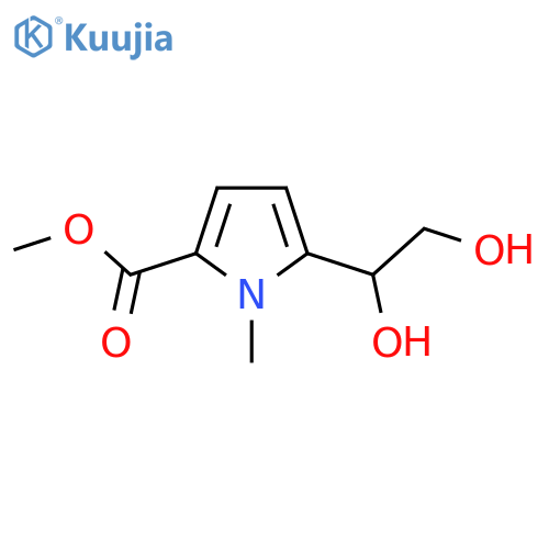 methyl 5-(1,2-dihydroxyethyl)-1-methyl-1H-pyrrole-2-carboxylate structure