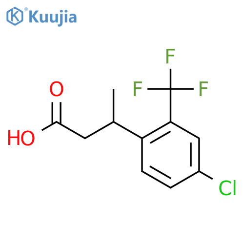 3-4-chloro-2-(trifluoromethyl)phenylbutanoic acid structure