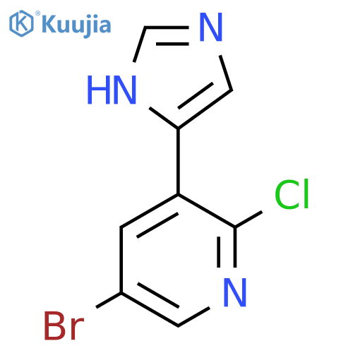 5-bromo-2-chloro-3-(1H-imidazol-4-yl)pyridine structure