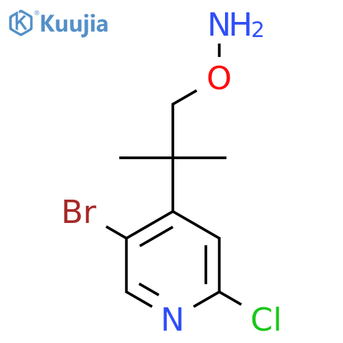 O-2-(5-bromo-2-chloropyridin-4-yl)-2-methylpropylhydroxylamine structure