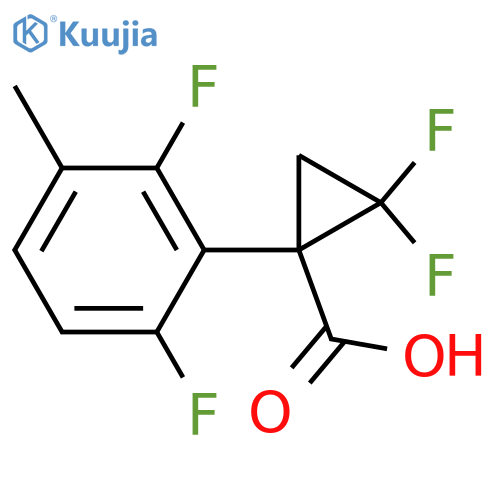 1-(2,6-difluoro-3-methylphenyl)-2,2-difluorocyclopropane-1-carboxylic acid structure