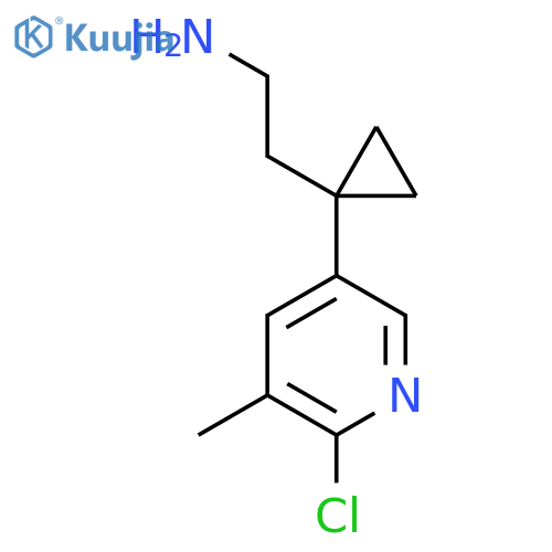 2-[1-(6-Chloro-5-methylpyridin-3-yl)cyclopropyl]ethan-1-amine structure
