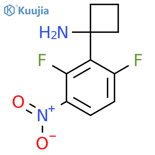 1-(2,6-difluoro-3-nitrophenyl)cyclobutan-1-amine structure