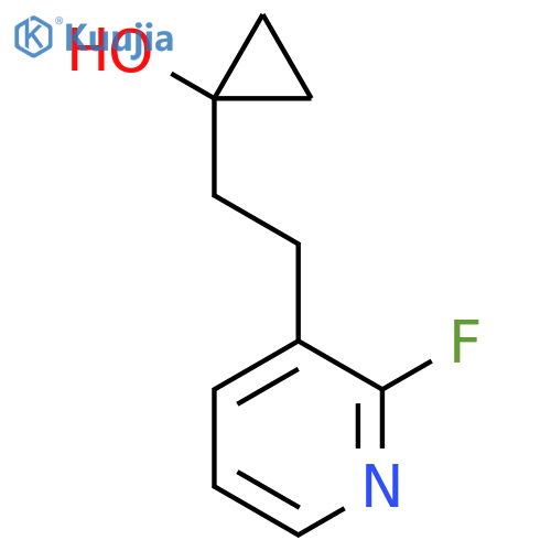 1-2-(2-fluoropyridin-3-yl)ethylcyclopropan-1-ol structure