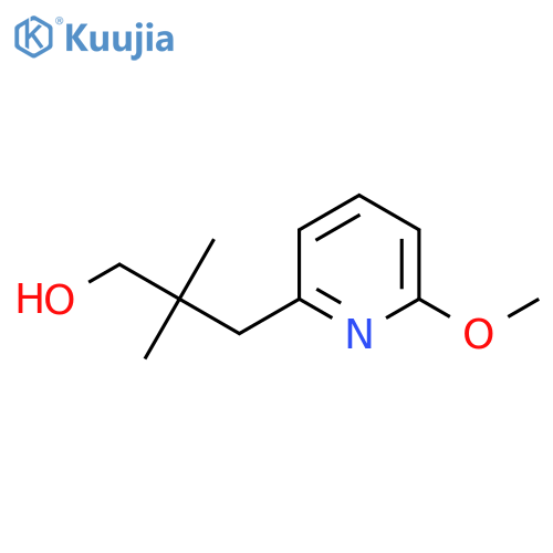 3-(6-methoxypyridin-2-yl)-2,2-dimethylpropan-1-ol structure