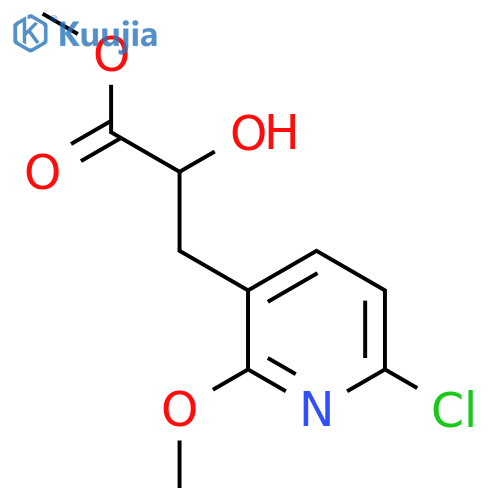 methyl 3-(6-chloro-2-methoxypyridin-3-yl)-2-hydroxypropanoate structure