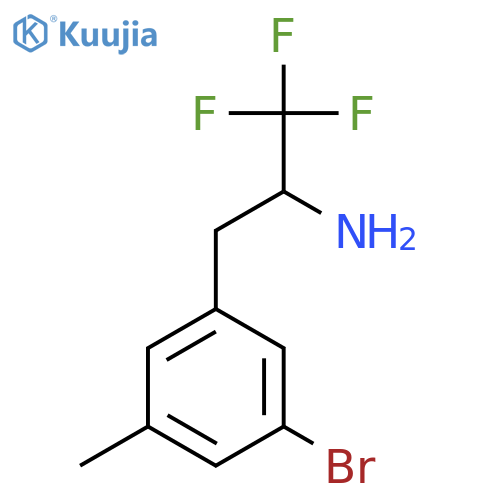 3-(3-bromo-5-methylphenyl)-1,1,1-trifluoropropan-2-amine structure