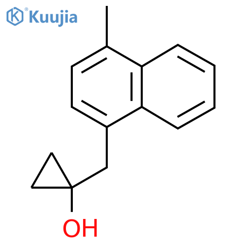 1-(4-methylnaphthalen-1-yl)methylcyclopropan-1-ol structure