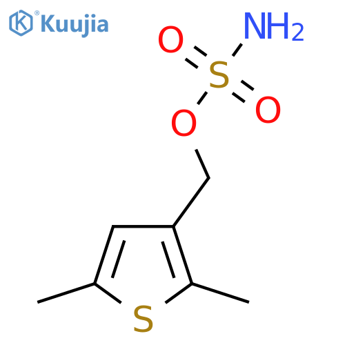 (2,5-dimethylthiophen-3-yl)methyl sulfamate structure