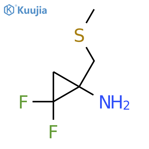 2,2-difluoro-1-(methylsulfanyl)methylcyclopropan-1-amine structure