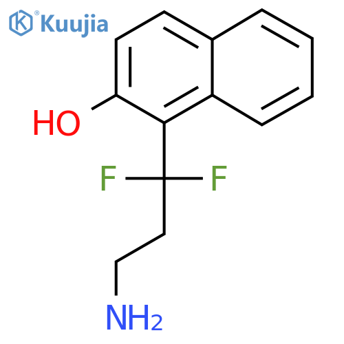1-(3-amino-1,1-difluoropropyl)naphthalen-2-ol structure
