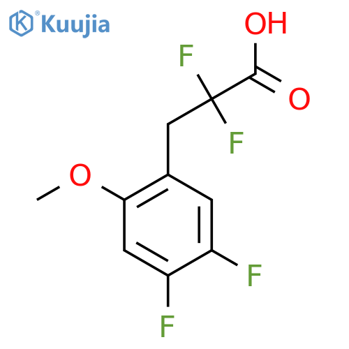 3-(4,5-difluoro-2-methoxyphenyl)-2,2-difluoropropanoic acid structure