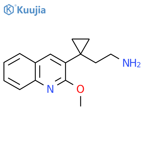 2-1-(2-methoxyquinolin-3-yl)cyclopropylethan-1-amine structure